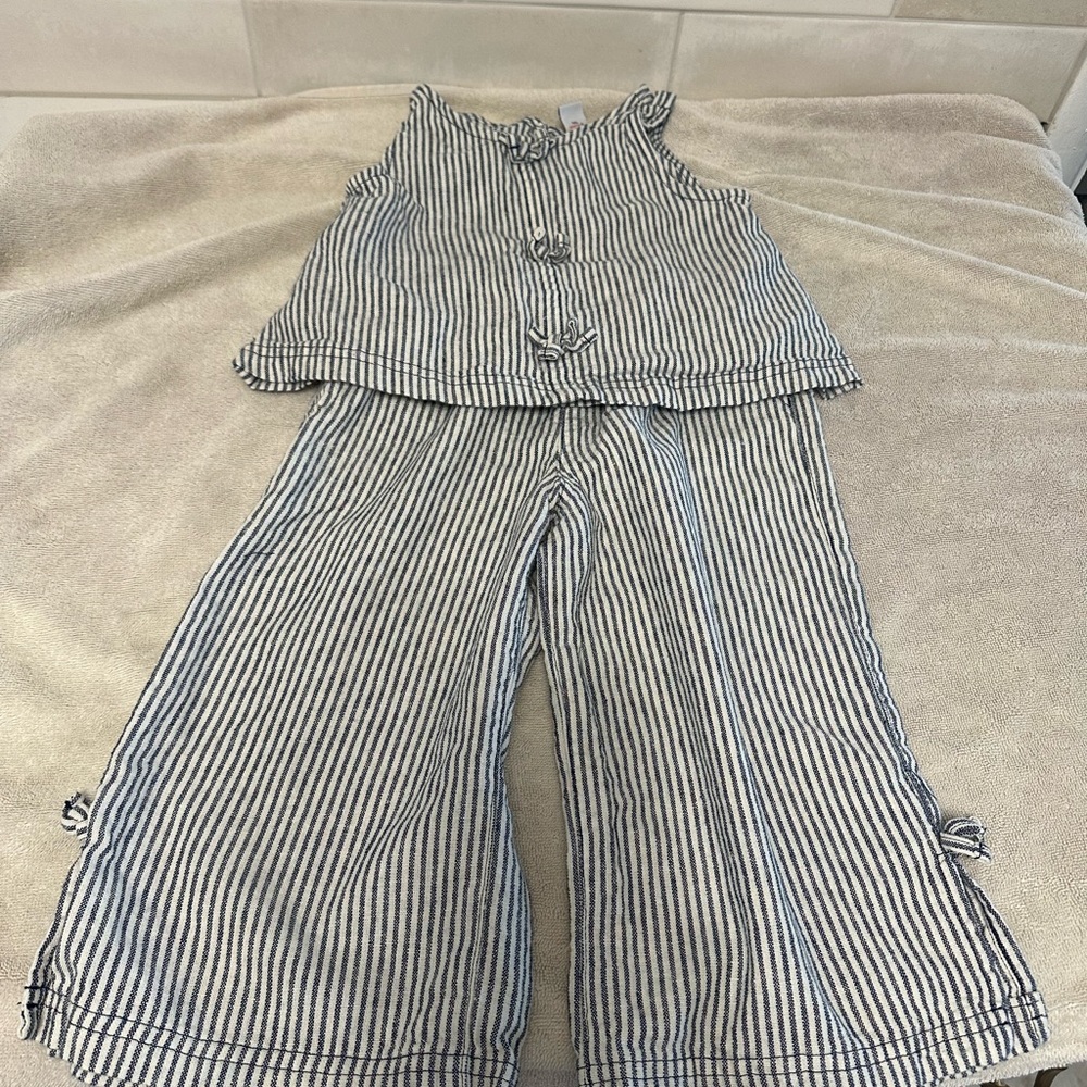 Toddler Striped Wide-Leg Set